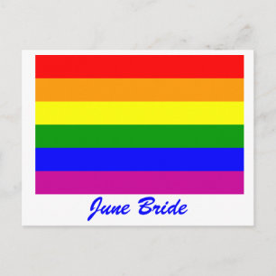 Save the Date/Rainbow Wedding/Gay Pride Announcement Postcard