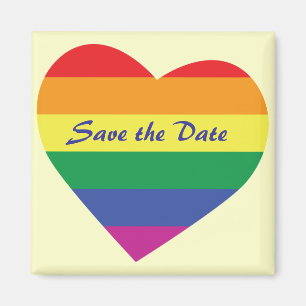 Save the Date/Rainbow Wedding/Gay Pride Magnet