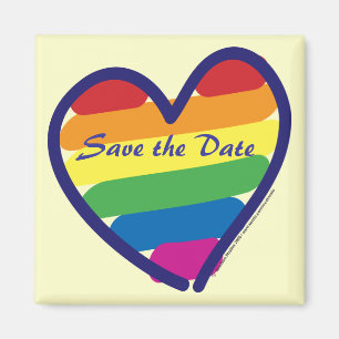 Save the Date/Rainbow Wedding/Gay Pride Magnet