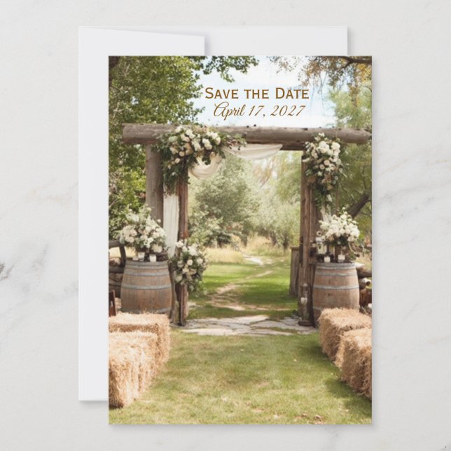 SAVE THE DATE RANCH STYLE WEDDING (Front)