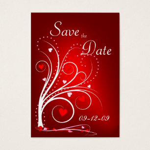 Save the Date - Red Hearts Profile Card
