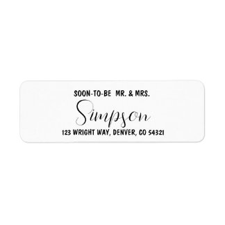 Save The Date Return Address Label