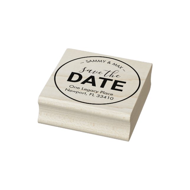 Save The Date Return Address Rubber Stamp (Stamp)