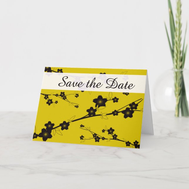 Save the Date - Rich Floral Announcement (Front)