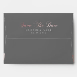 Save the Date Rose Gold Personalised Envelope