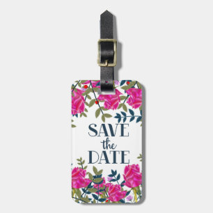 Save The Date Roses and Petals. Luggage Tag