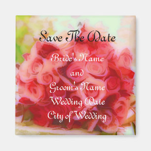 Save the date Roses Magnet