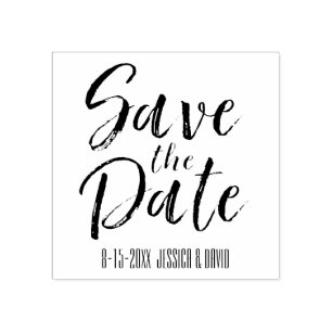 Save the Date Rubber Stamp