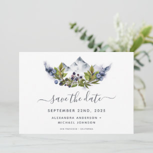 Save the Date Rustic Forest Watercolor Modern