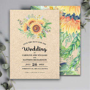 Save the Date. Rustic Wedding Announcements
