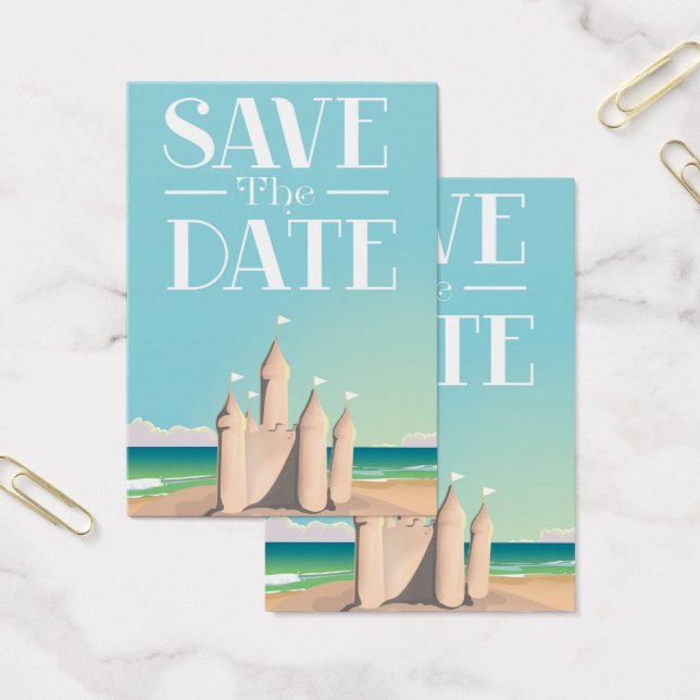 Save the Date Sandcastle (Office)