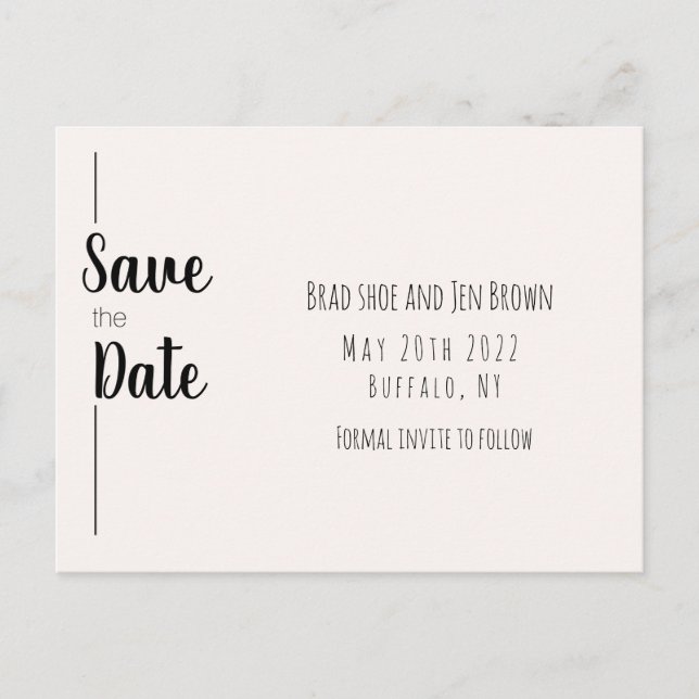 Save the Date! Save The Date Invitation Postcard (Front)