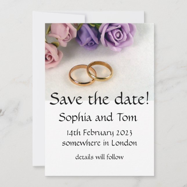 SAVE THE DATE - Save the wedding date Invitation (Front)
