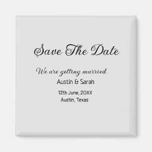 Save the date scan QR wedding website modern text Magnet