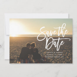 Save the Date script, horizontal, landscape