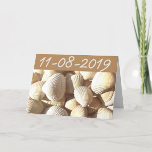 Save The Date Sea Shells Summer Tropical Bridal Announcement