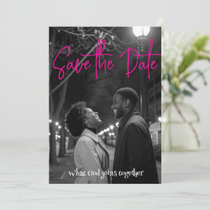 Save the Date Simple Minimalist Black and White