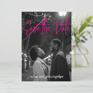 Save the Date | Simple Minimalist Black and White 