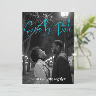 Save the Date | Simple Minimalist Black and White 