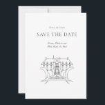 Save the date simple wedding<br><div class="desc">Simple wedding design save the date card inspired by Oheka Castle in New York</div>