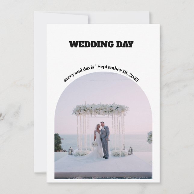 Save the Date Simple with Photo Invitation (Front)
