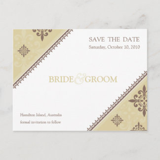 SAVE THE DATE :: slant 9 Announcement Postcard