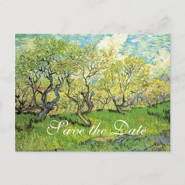 save the date,spring weddings announcement postcard (Front)