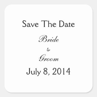 Save The Date Square Sticker