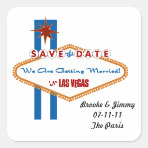 Save the Date Square Sticker