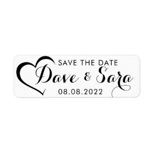 Save The Date Stamp Custom Wedding label Return Address Label