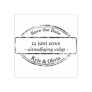 Save the date stamp with names and date vintage