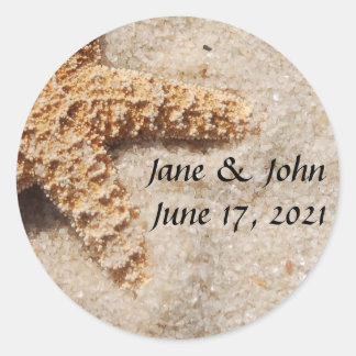 Save the Date Starfish Envelope Seals