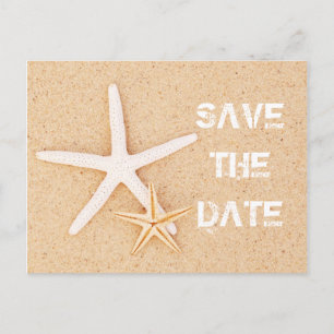 Save the Date Starfish Postcard