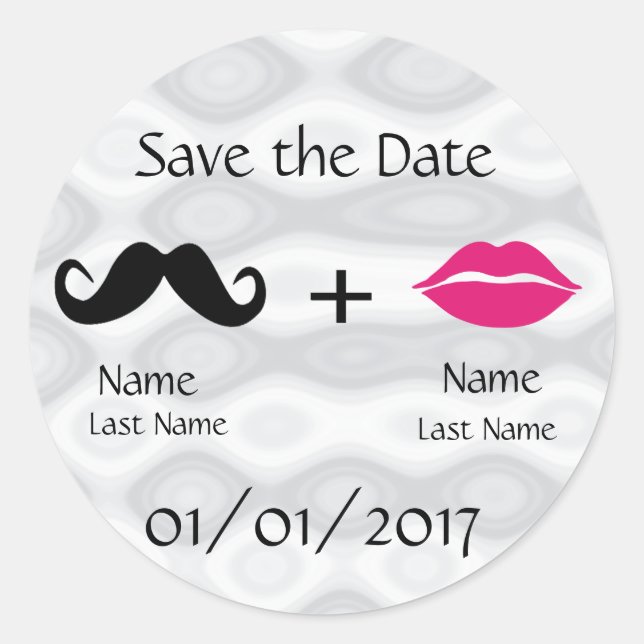 Save the Date Sticker Custom (Front)
