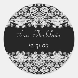 Save The Date Sticker-Personalizable Text Classic Round Sticker