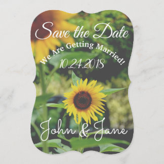 Save the Date Sunflower Wedding Invite