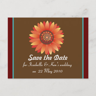 Save the Date sunflowerpostcard template