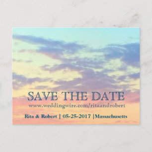 Save the Date Sunset Postcard Announcement Card