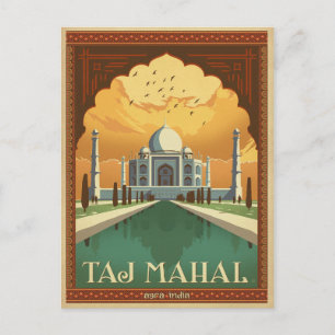 Save the Date   Taj Mahal, India Announcement Postcard