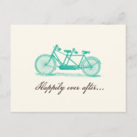 Save the Date-Tandem Bike Postcard