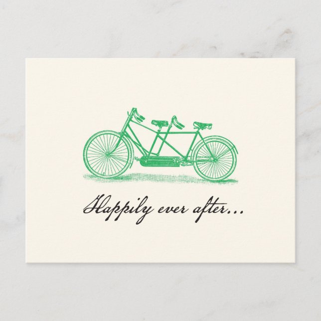 Save the Date-Tandem Bike Postcard (Front)