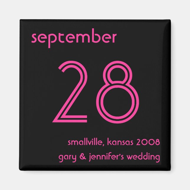 Save the Date Template Magnet (Front)