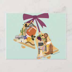 Save the Date Texas Wedding Bells Postcard