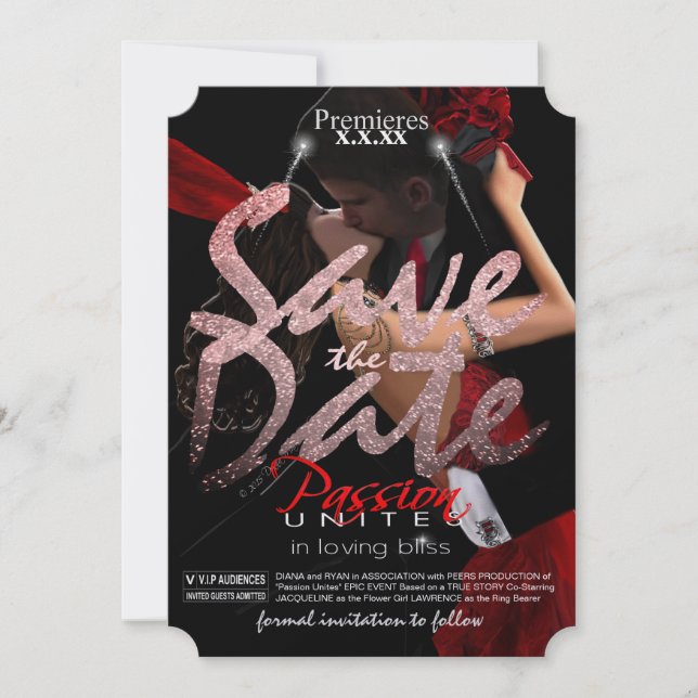 Save the Date Ticket (Front)