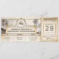 save the date tickets - vintage invitations