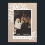 Save the Date Trendy and Modern Photo Craft Card<br><div class="desc">Save the Date Trendy and Modern Photo Craft paper Card is great way to send the big news to your friends and family showcasing a favourite image of yours. Beautiful drawn Mistletoe branches nicely frame the photo.</div>