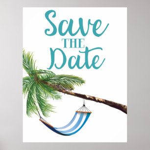 Save The Date Tropical Paradise Poster