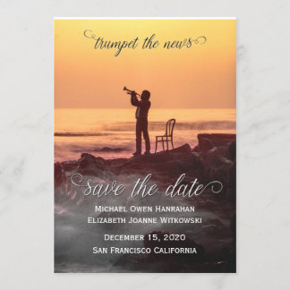 Save The Date Trumpet The News! Invitation