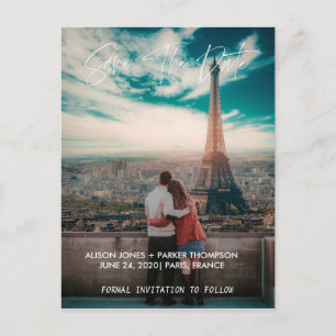 Save the Date Typography Postcard