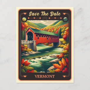Save the Date   Vermont Invitation Postcard